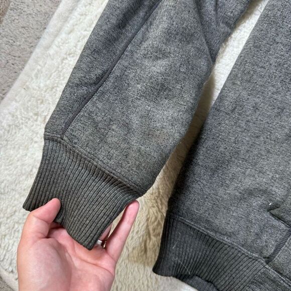 Fox Racing DELUXE Full Zip Hoodie Sherpa Faux Fur Y2K Grunge Men’s Gray - Picture 5 of 10